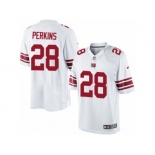 Men's Nike New York Giants #28 Paul Perkins Limited White NFL Jersey