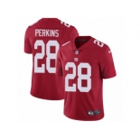 Men's Nike New York Giants #28 Paul Perkins Vapor Untouchable Limited Red Alternate NFL Jersey