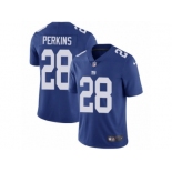 Men's Nike New York Giants #28 Paul Perkins Vapor Untouchable Limited Royal Blue Team Color NFL Jersey