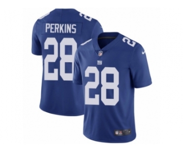 Men's Nike New York Giants #28 Paul Perkins Vapor Untouchable Limited Royal Blue Team Color NFL Jersey