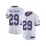 Men's Nike New York Giants #29 Wayne Gallman Limited White Rush NFL Jersey