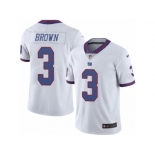 Men's Nike New York Giants #3 Josh Brown Limited White Rush NFL Jersey