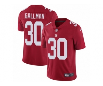 Men's Nike New York Giants #30 Wayne Gallman Vapor Untouchable Limited Red Alternate NFL Jersey