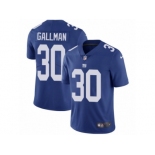 Men's Nike New York Giants #30 Wayne Gallman Vapor Untouchable Limited Royal Blue Team Color NFL Jersey