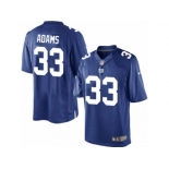 Men's Nike New York Giants #33 Andrew Adams Limited Royal Blue Team Color NFL Jersey