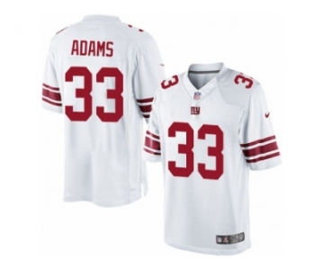 Men's Nike New York Giants #33 Andrew Adams Limited White NFL Jersey