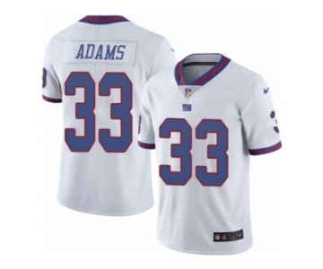 Men's Nike New York Giants #33 Andrew Adams Limited White Rush NFL Jersey