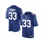 Men's Nike New York Giants #33 Bobby Rainey Limited Royal Blue Team Color NFL Jersey