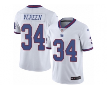 Men's Nike New York Giants #34 Shane Vereen Limited White Rush NFL Jersey