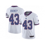 Men's Nike New York Giants #43 Bobby Rainey Limited White Rush NFL Jersey