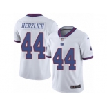 Men's Nike New York Giants #44 Mark Herzlich Limited White Rush NFL Jersey