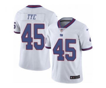 Men's Nike New York Giants #45 Will Tye Limited White Rush NFL Jersey