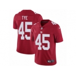 Men's Nike New York Giants #45 Will Tye Vapor Untouchable Limited Red Alternate NFL Jersey