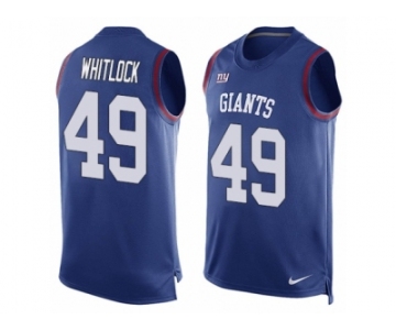 Men's Nike New York Giants #49 Nikita Whitlock Limited Royal Blue Player Name & Number Tank Top NFL Jersey