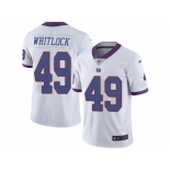 Men's Nike New York Giants #49 Nikita Whitlock Limited White Rush NFL Jersey