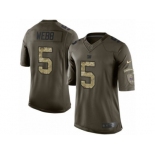 Men's Nike New York Giants #5 Davis Webb Limited Green Salute to Service NFL Jersey