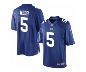 Men's Nike New York Giants #5 Davis Webb Limited Royal Blue Team Color NFL Jersey