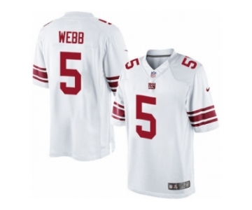 Men's Nike New York Giants #5 Davis Webb Limited White NFL Jersey