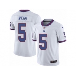 Men's Nike New York Giants #5 Davis Webb Limited White Rush NFL Jersey