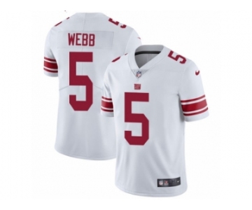 Men's Nike New York Giants #5 Davis Webb Vapor Untouchable Limited White NFL Jer