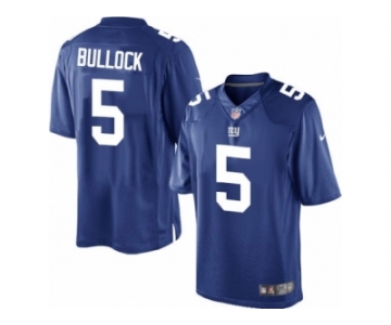 Men's Nike New York Giants #5 Randy Bullock Limited Royal Blue Team Color NFL Jersey