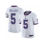 Men's Nike New York Giants #5 Randy Bullock Limited White Rush NFL Jersey