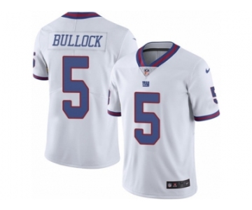 Men's Nike New York Giants #5 Randy Bullock Limited White Rush NFL Jersey