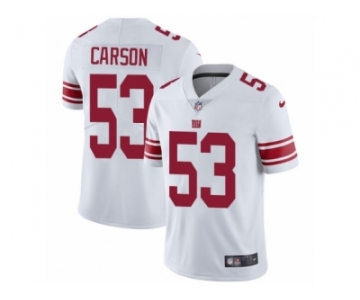 Men's Nike New York Giants #53 Harry Carson Vapor Untouchable Limited White NFL Jersey