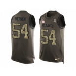 Men's Nike New York Giants #54 Olivier Vernon Limited Green Salute to Service Tank Top NFL Jersey