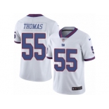 Men's Nike New York Giants #55 J.T. Thomas Limited White Rush NFL Jersey