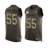 Men's Nike New York Giants #55 Ray-Ray Armstrong Limited Green Salute to Service Tank Top NFL Jersey