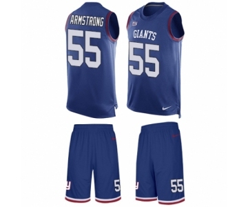 Men's Nike New York Giants #55 Ray-Ray Armstrong Limited Royal Blue Tank Top Suit NFL Jersey