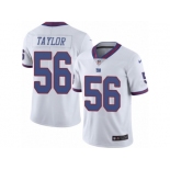 Men's Nike New York Giants #56 Lawrence Taylor Limited White Rush NFL Jersey