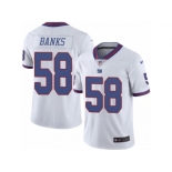 Men's Nike New York Giants #58 Carl Banks Limited White Rush NFL Jersey