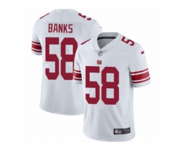 Men's Nike New York Giants #58 Carl Banks Vapor Untouchable Limited White NFL Jersey