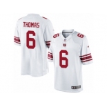 Men's Nike New York Giants #6 Logan Thomas Limited White NFL Jerse