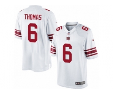 Men's Nike New York Giants #6 Logan Thomas Limited White NFL Jerse