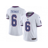 Men's Nike New York Giants #6 Logan Thomas Limited White Rush NFL Jersey