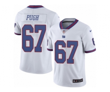 Men's Nike New York Giants #67 Justin Pugh Limited White Rush NFL Jersey