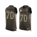 Men's Nike New York Giants #70 Weston Richburg Limited Green Salute to Service Tank Top NFL Jersey