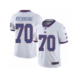 Men's Nike New York Giants #70 Weston Richburg Limited White Rush NFL Jersey