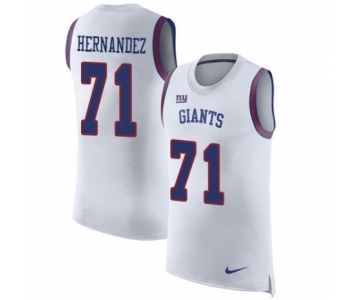 Men's Nike New York Giants #71 Will Hernandez White Rush Player Name & Number Tank Top NFL Jersey