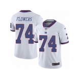 Men's Nike New York Giants #74 Ereck Flowers Limited White Rush NFL Jersey