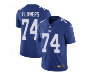 Men's Nike New York Giants #74 Ereck Flowers Vapor Untouchable Limited Royal Blue Team Color NFL Jersey