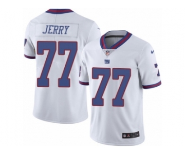 Men's Nike New York Giants #77 John Jerry Limited White Rush NFL Jersey