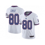 Men's Nike New York Giants #80 Victor Cruz Limited White Rush NFL Jersey