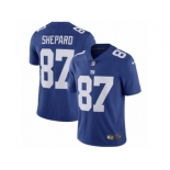 Men's Nike New York Giants #87 Sterling Shepard Vapor Untouchable Limited Royal Blue Team Color NFL Jersey