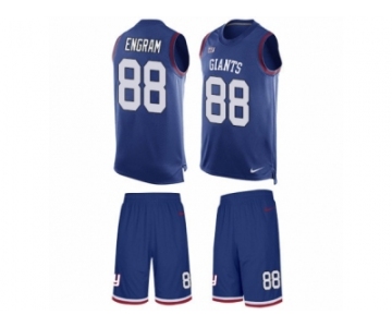 Men's Nike New York Giants #88 Evan Engram Limited Royal Blue Tank Top Suit NFL Jersey