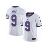 Men's Nike New York Giants #9 Brad Wing Limited White Rush NFL Jersey