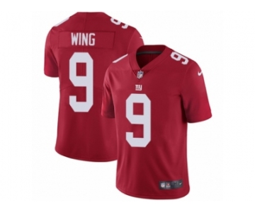 Men's Nike New York Giants #9 Brad Wing Vapor Untouchable Limited Red Alternate NFL Jersey